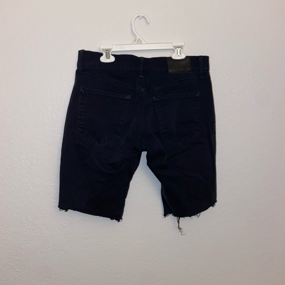 lucky brand black shants cut off distressed shorts grunge vintage ripped bottoms - Picture 3 of 16